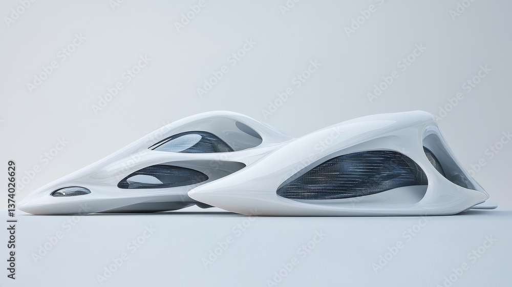Poster the 3d rendering features a futuristic city skyline isolated on white, with the file including a cli