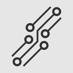 Electronics, computer board symbol. Vector illustration