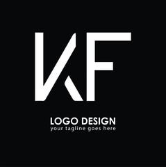 KF KF Logo Design, Creative Minimal Letter KF KF Monogram