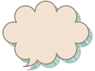 Vector illustration of Speech bubble 17 [scribble shadow (white)]