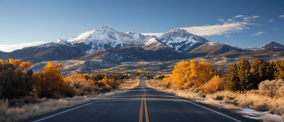 Autumn road trip adventure rocky mountains scenic landscape nature