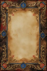 vintage frame on a blue background