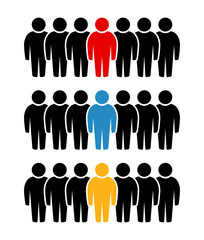 Symbol, ikona ludzi. Plik wektorowy.