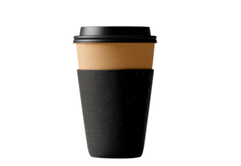 Stylish Photorealistic Coffee Cup Mockup for Branding Projects Isolate on Transparent Background, cutout, png