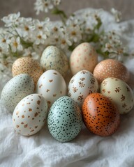 Obraz premium easter eggs on a white background