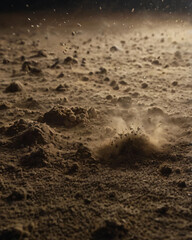 The photograph showcases the natural beauty of desert sand.