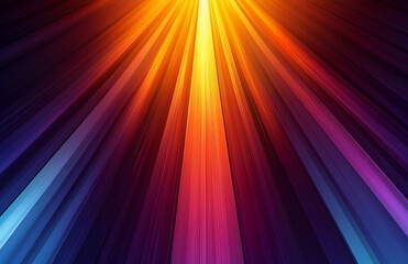 Obraz premium Abstract radiant light burst with colorful energy beams glowing in vibrant spectrum over dark gradient background design