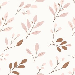 Fototapeta premium Botanical Leaf Pattern Design