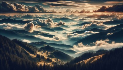 Cloud Banks Dense continuous layers of clouds