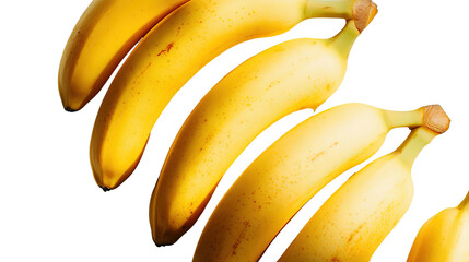 A bunch of fresh ripe bananas isolated on a white background