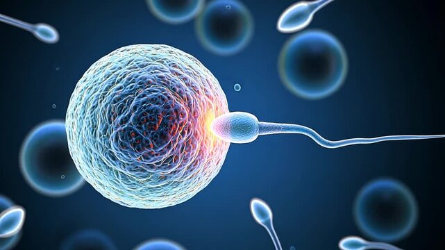 Explore how sperm interacts with an egg cell during fertilization. Witness the intricate biological processes that lead to the beginning of life and the significance of these components