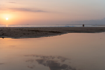 sunset over the ocean