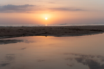 sunset over the ocean