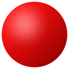 Red Sphere on Transparent Background Representing Simplicity and Perfection
