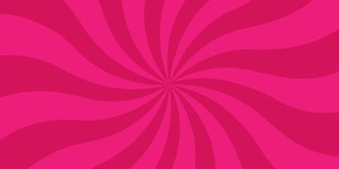 abstract cartoon ray vintage vector sunburst pink background with flowers.