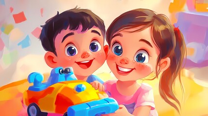 Cartoon Children's Portrait