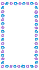 青い花のベクターイラスト　ネモフィラ　背景