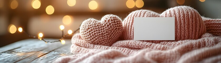 Cozy romance with a plush heart pillow and twinkling fairy lights
