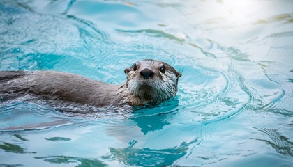 Obraz premium 水中にいるラッコ