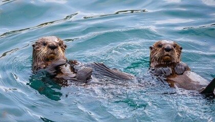 Obraz premium 水中にいるラッコ