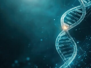 A close-up view of a DNA double helix structure showcasing the intricate details and beauty of genetic material.