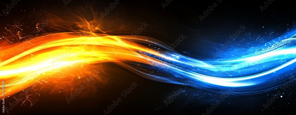 Poster digital background applicable to descriptions of networking capabilities, technological operations, 