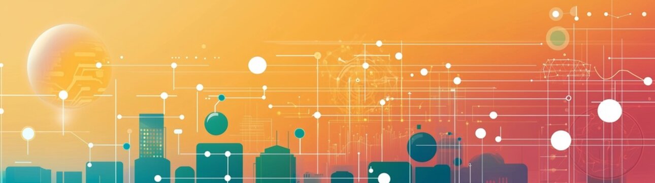 Create a vibrant and forward-thinking visual representation that explores the complexities of completely decentralized communities from a ground-level perspective