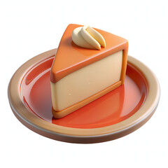 Slice of Cheesecake on Plate