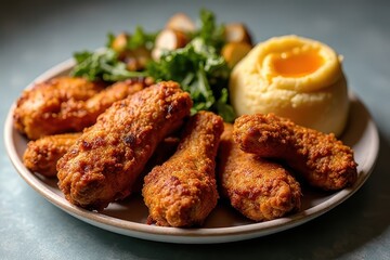 Fototapeta premium Fried Chicken Feast Presentation