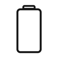 Vector battery icon, battery indicator for phone, tablet, illustrative battery indicator symbol black, battery indicator with divisions 