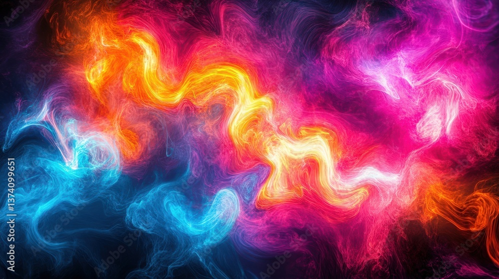 Poster abstract colorful swirling energy background texture vibrant hues dynamic motion design element