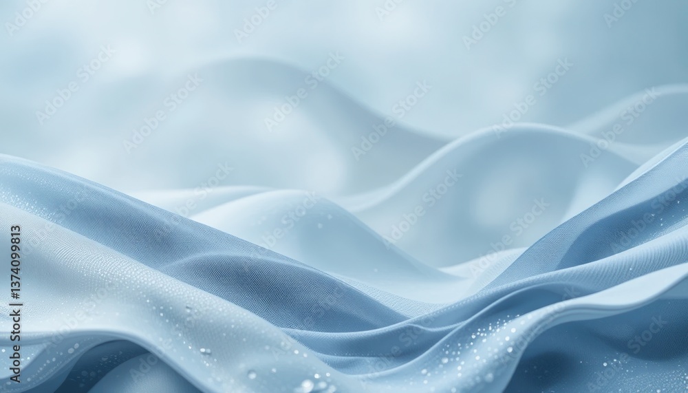 Poster flowing water waves tranquil setting abstract image soft texture close-up view fluid dynamics concep