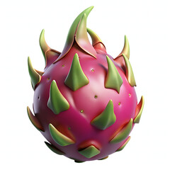 Exotic Dragon Fruit with Green Spikes