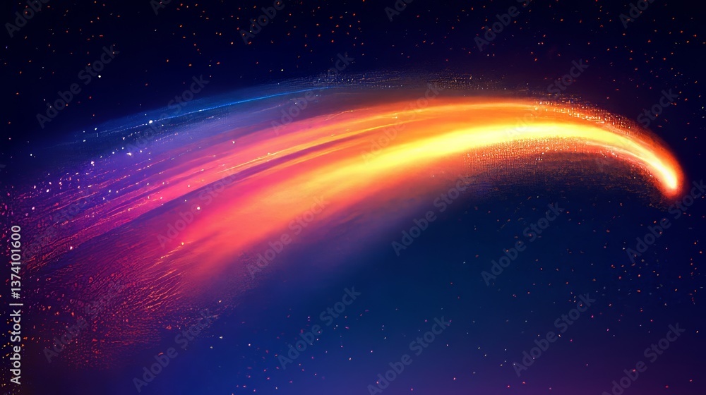 Poster background featuring an abstract design with a circular shape composed of tiny particles