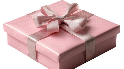 Pink Present with Satin Bow: A beautifully wrapped gift, adorned with a delicate satin ribbon and bow, captures the essence of elegance and anticipation.