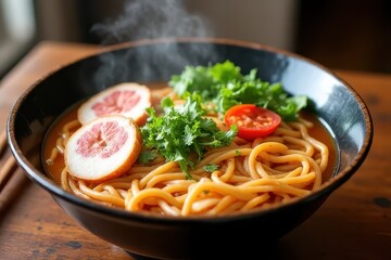 Ramen Bowl Featuring Fresh Ingredients