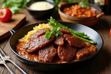 Realistic Sauerbraten Serving