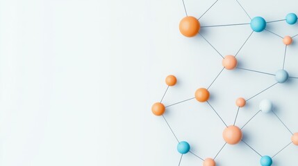 Abstract nanotechnology visualization featuring intricate tools and particles, designed with a blank area for text integration