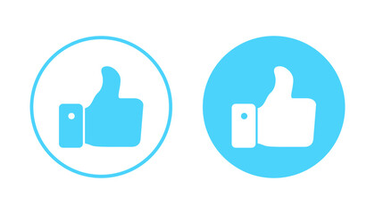 Obraz premium Like icon vector. Thumbs up sign and symbol. Hand like