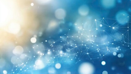 Abstract network graphic with soft light