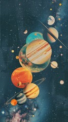 Naklejka premium Planets astronomy universe system.