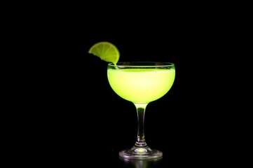 Vibrant Neon Green Cocktail Delight