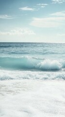 Fototapeta premium White beach wallpaper water horizon scenery.