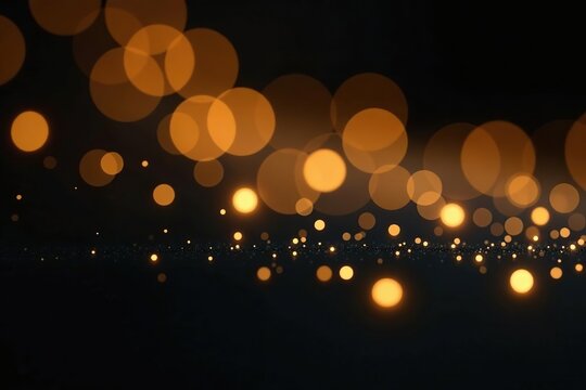 Luxurious and sparkly gold bokeh on a sophisticated black background,  bokeh,  texture