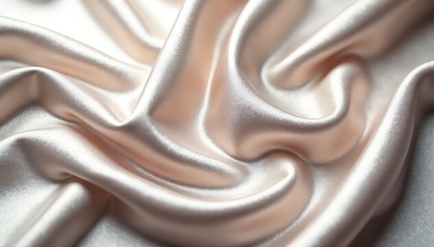 Luxurious silk fabric with intricate folds and shimmering texture, perfect for elegant wallpaper designs or luxurious Christmas backgrounds,  velvet,  satin