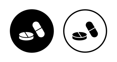 Pills icon logo design. capsule icon. Drug sign and symbol