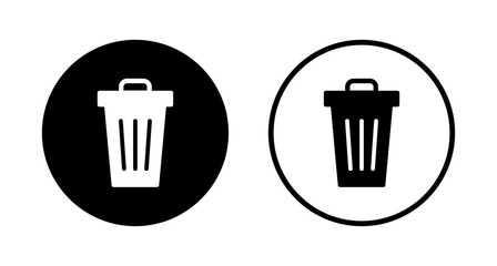 Trash icon logo design. trash can icon. delete sign and symbol.