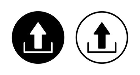 Upload icon logo design. load data sign and symbol