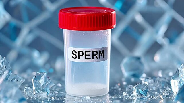 The collection process for sperm samples takes place in a clinical laboratory, focusing on proper storage techniques and the importance of temperature control for viability