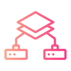Obraz premium virtualization gradient icon